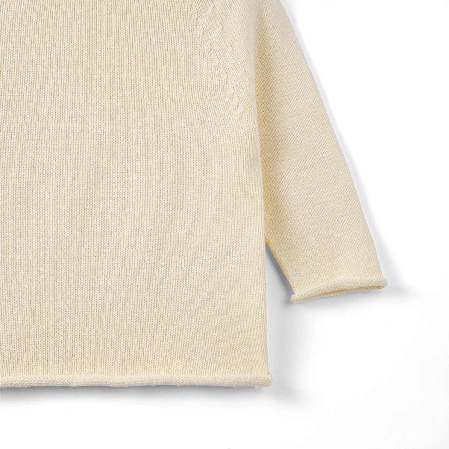 Knit Rollneck Baby Sweater in Cream - Aaria Tees Aaria Tees