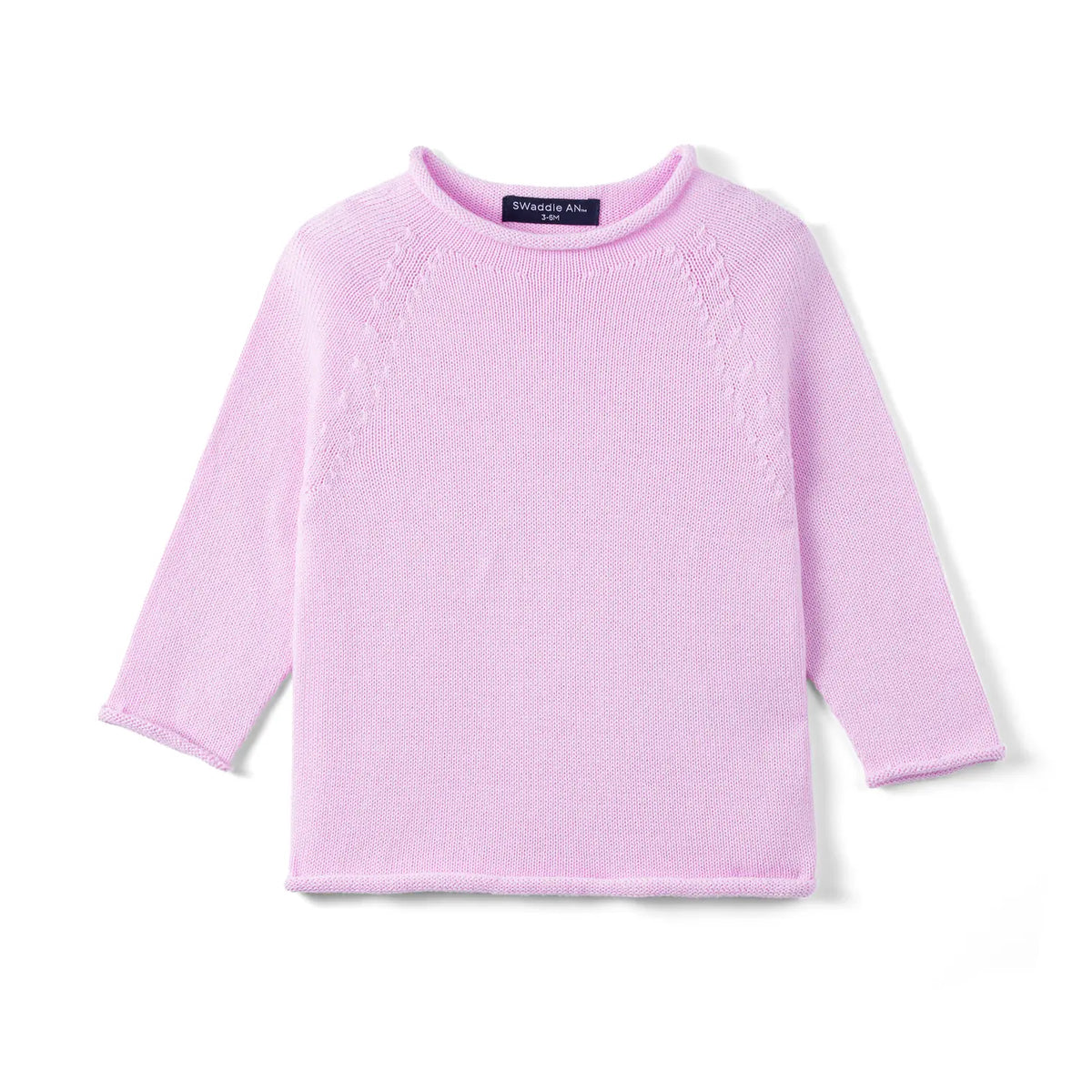 Knit Rollneck Baby Sweater in Lilac - Aaria Tees