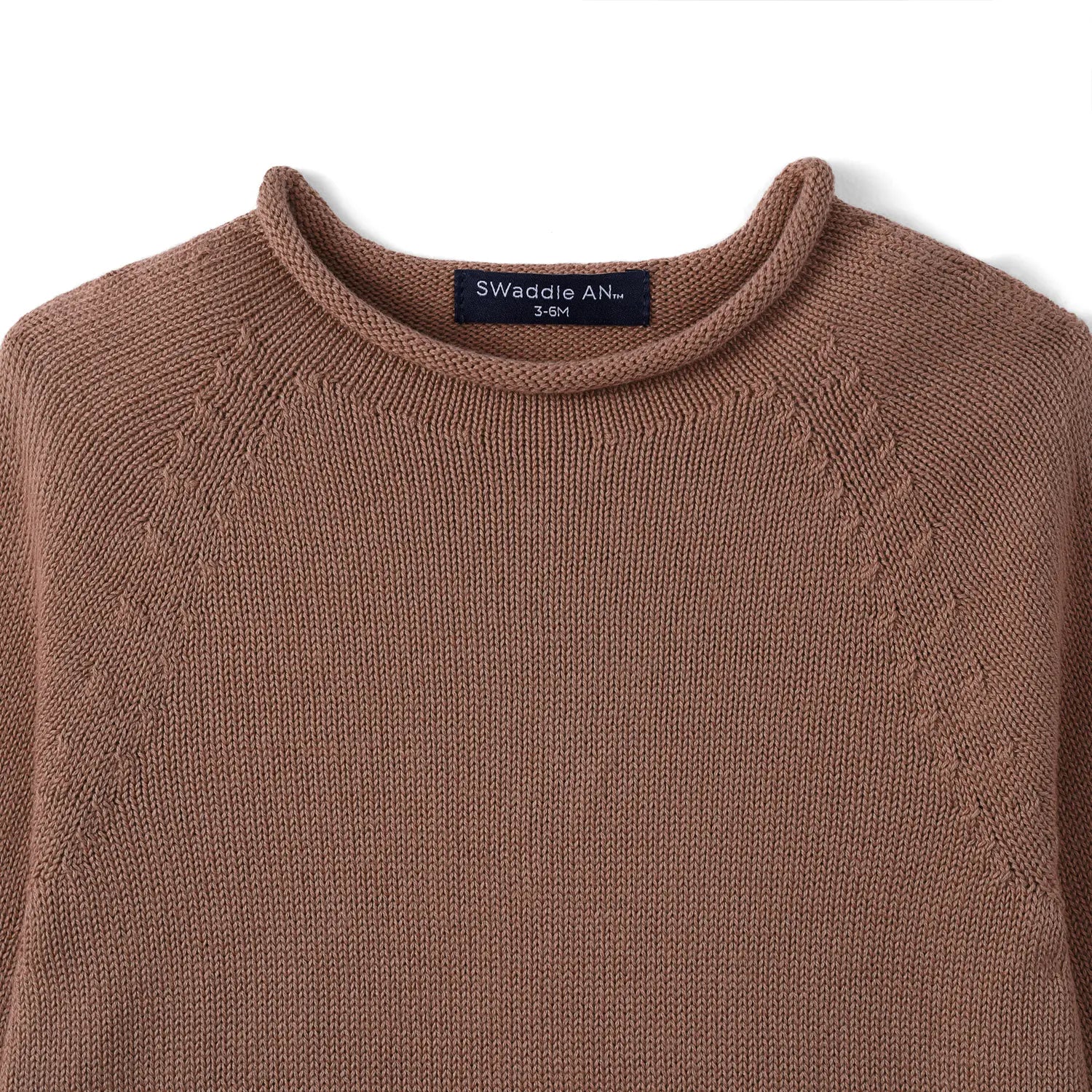 Knit Rollneck Baby Sweater in Mocha - Aaria Tees Aaria Tees