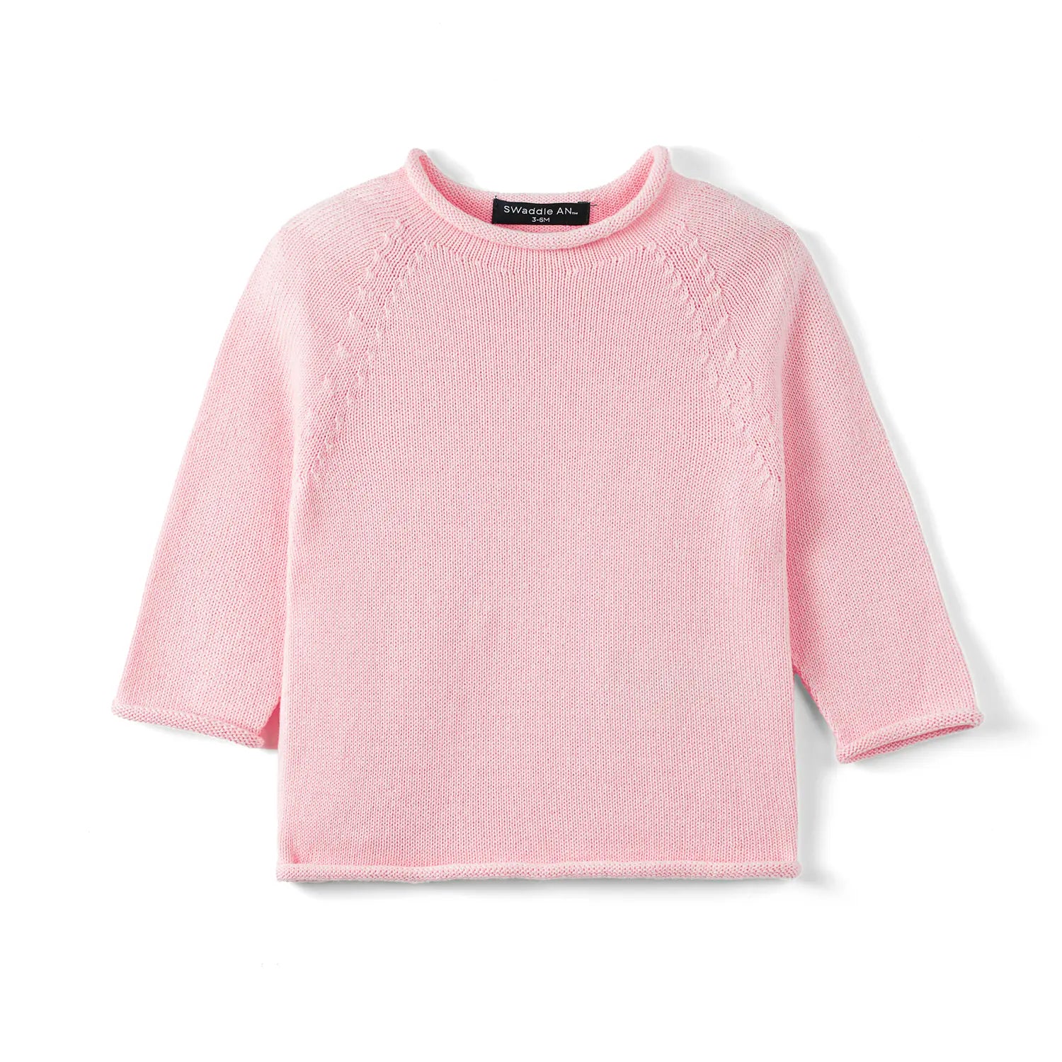 Knit Rollneck Baby Sweater in Pink - Aaria Tees Aaria Tees