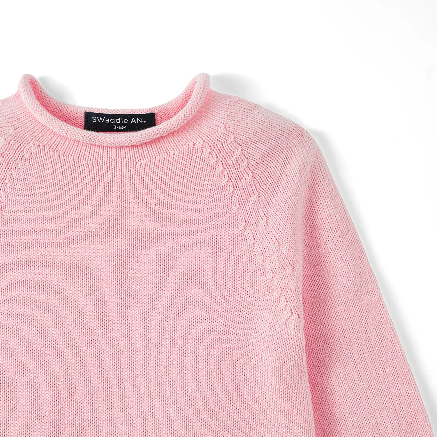 Knit Rollneck Baby Sweater in Pink - Aaria Tees Aaria Tees