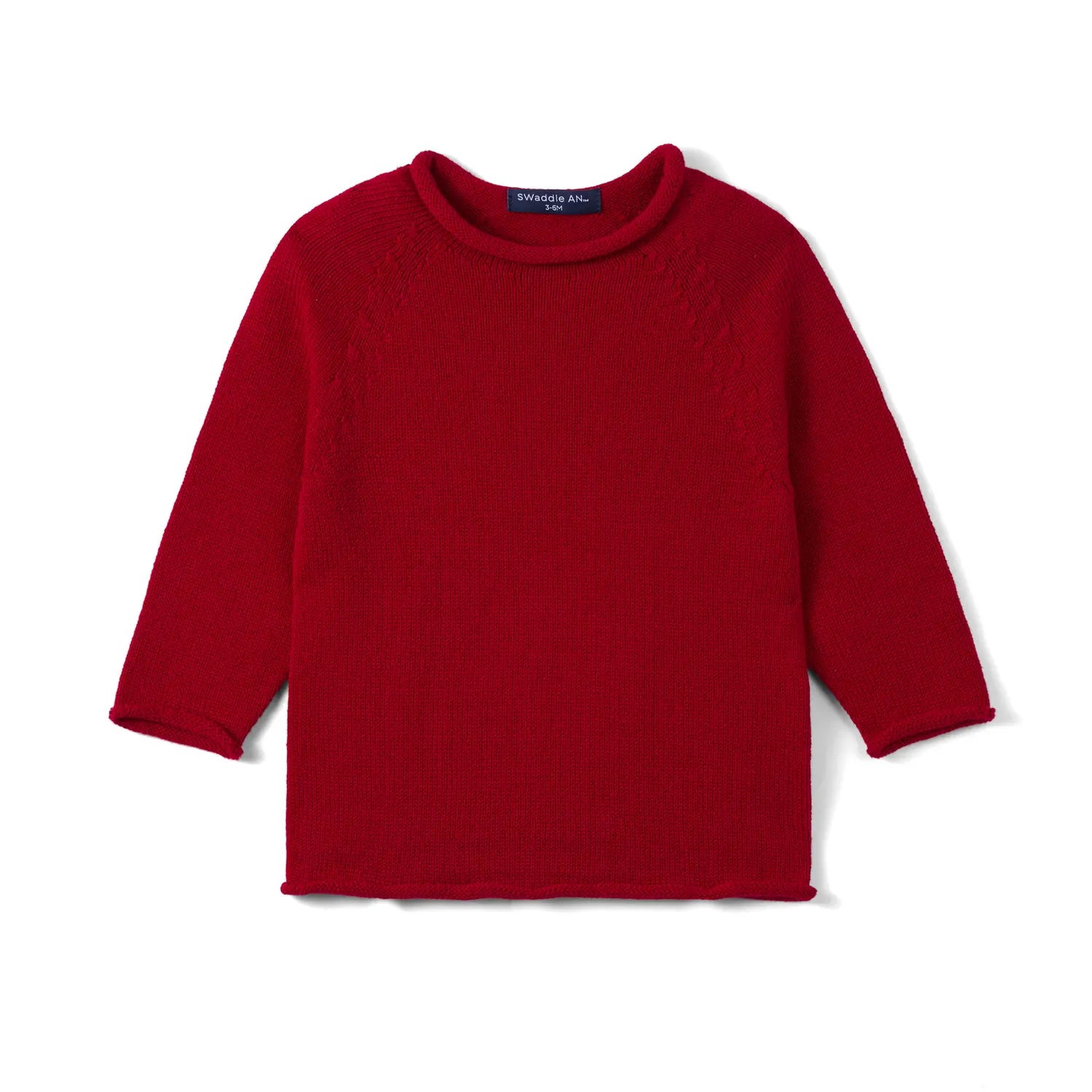 Knit Rollneck Baby Sweater in Red Xmas - Aaria Tees Aaria Tees