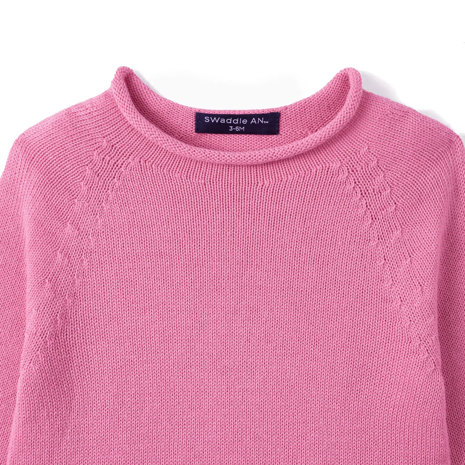 Knit Rollneck Baby Sweater in Rose Pink - Aaria Tees Aaria Tees