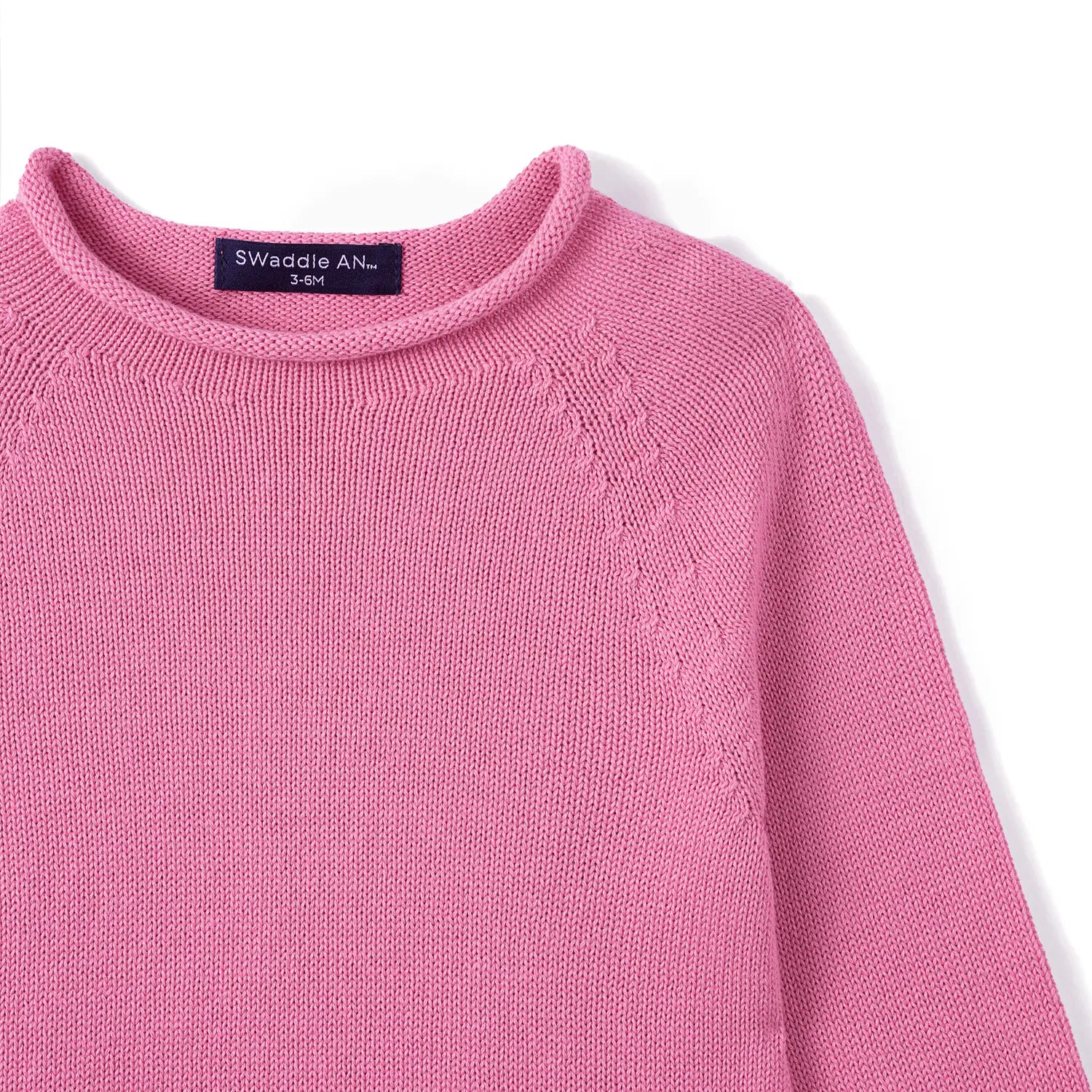 Knit Rollneck Baby Sweater in Rose Pink - Aaria Tees Aaria Tees