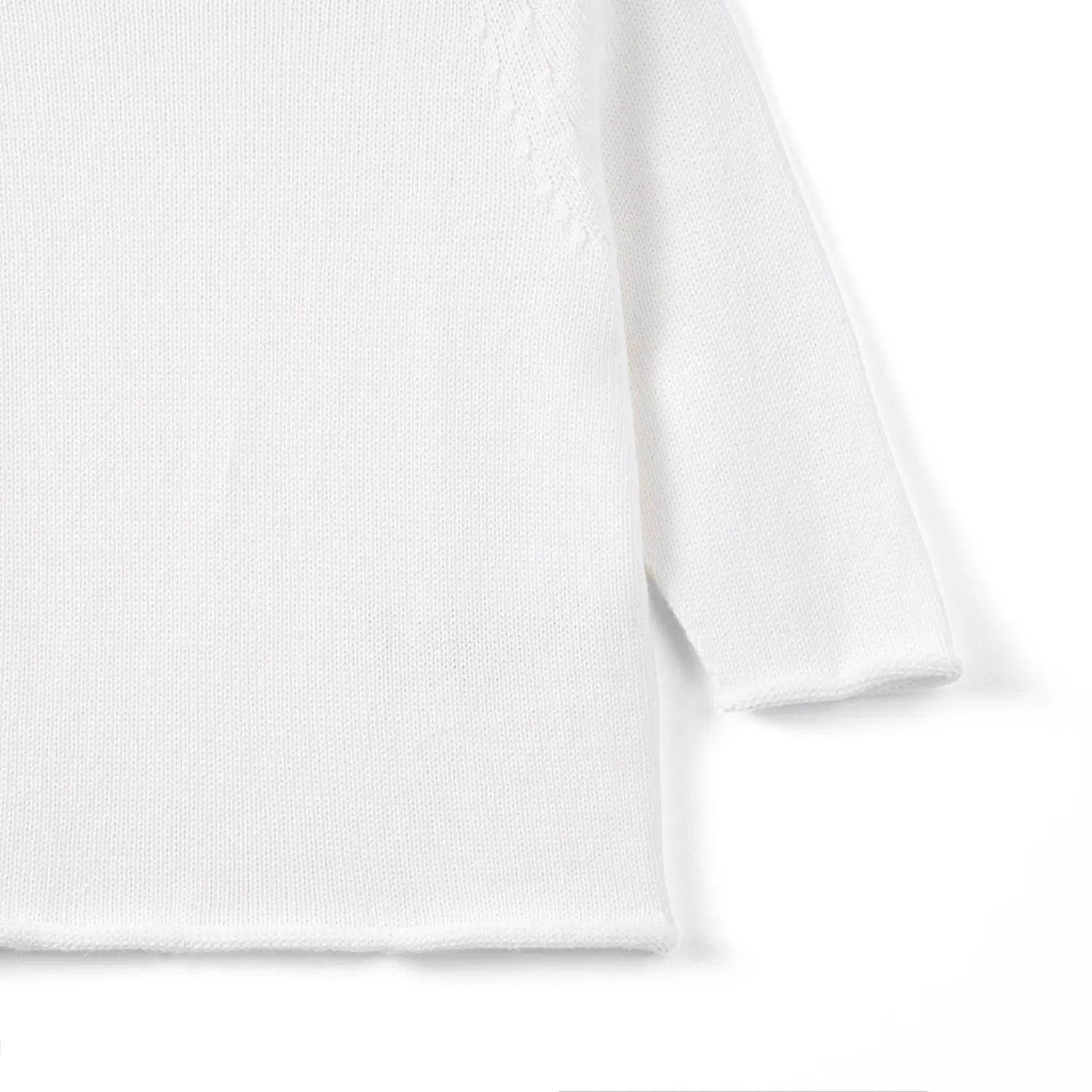 Knit Rollneck Baby Sweater in White - Aaria Tees Aaria Tees