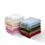 Ruffled Edge Knit Baby Blanket in Sage Green - Aaria Tees Aaria Tees