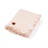 Ruffled Edge Knit Baby Blanket in Beige - Aaria Tees Aaria Tees