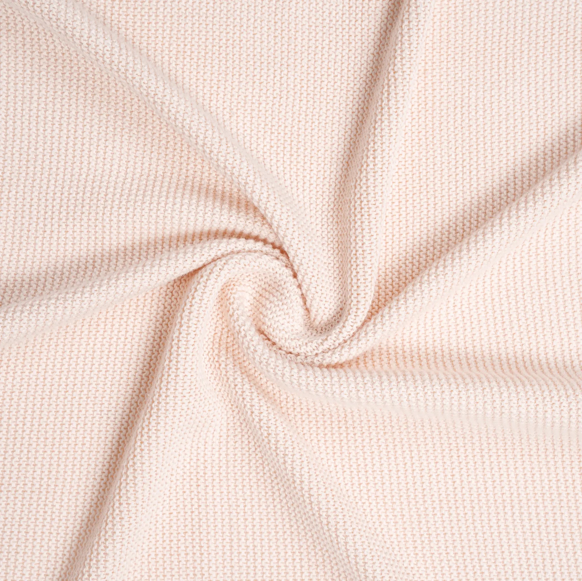 Ruffled Edge Knit Baby Blanket in Beige - Aaria Tees Aaria Tees