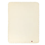 Ruffled Edge Knit Baby Blanket in Cream - Aaria Tees Aaria Tees