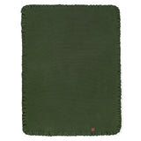 Ruffled Edge Knit Baby Blanket in Forest Green - Aaria Tees Aaria Tees