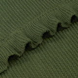 Ruffled Edge Knit Baby Blanket in Forest Green - Aaria Tees Aaria Tees