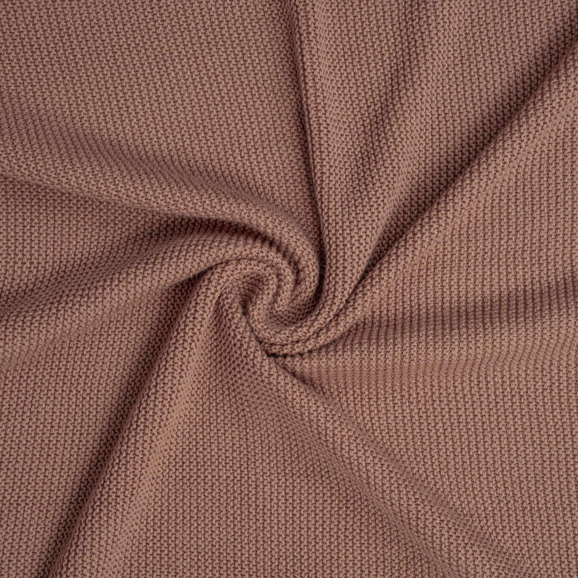Ruffled Edge Knit Baby Blanket in Mocha - Aaria Tees Aaria Tees