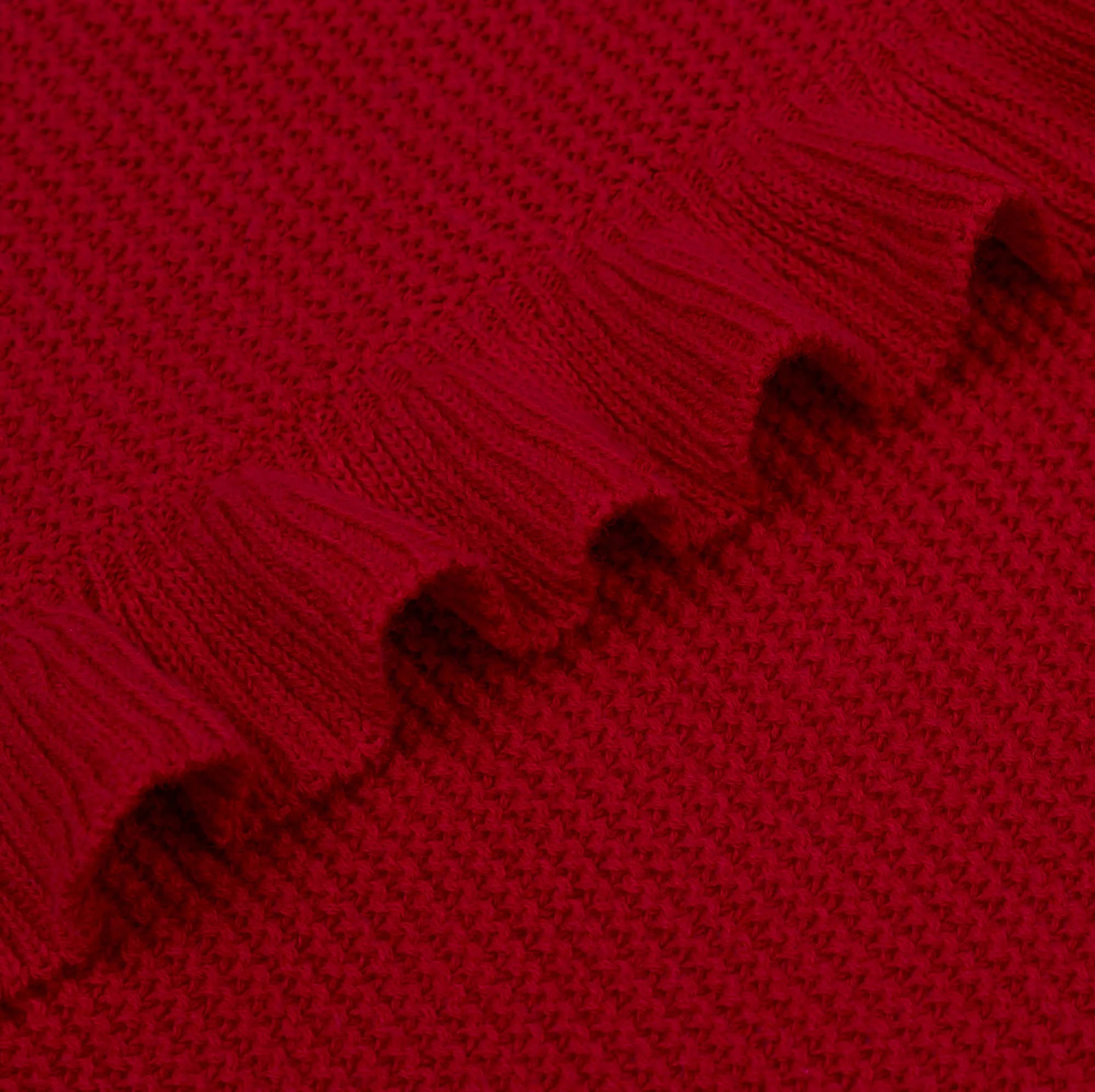 Ruffled Edge Knit Baby Blanket in Red Xmas - Aaria Tees Aaria Tees