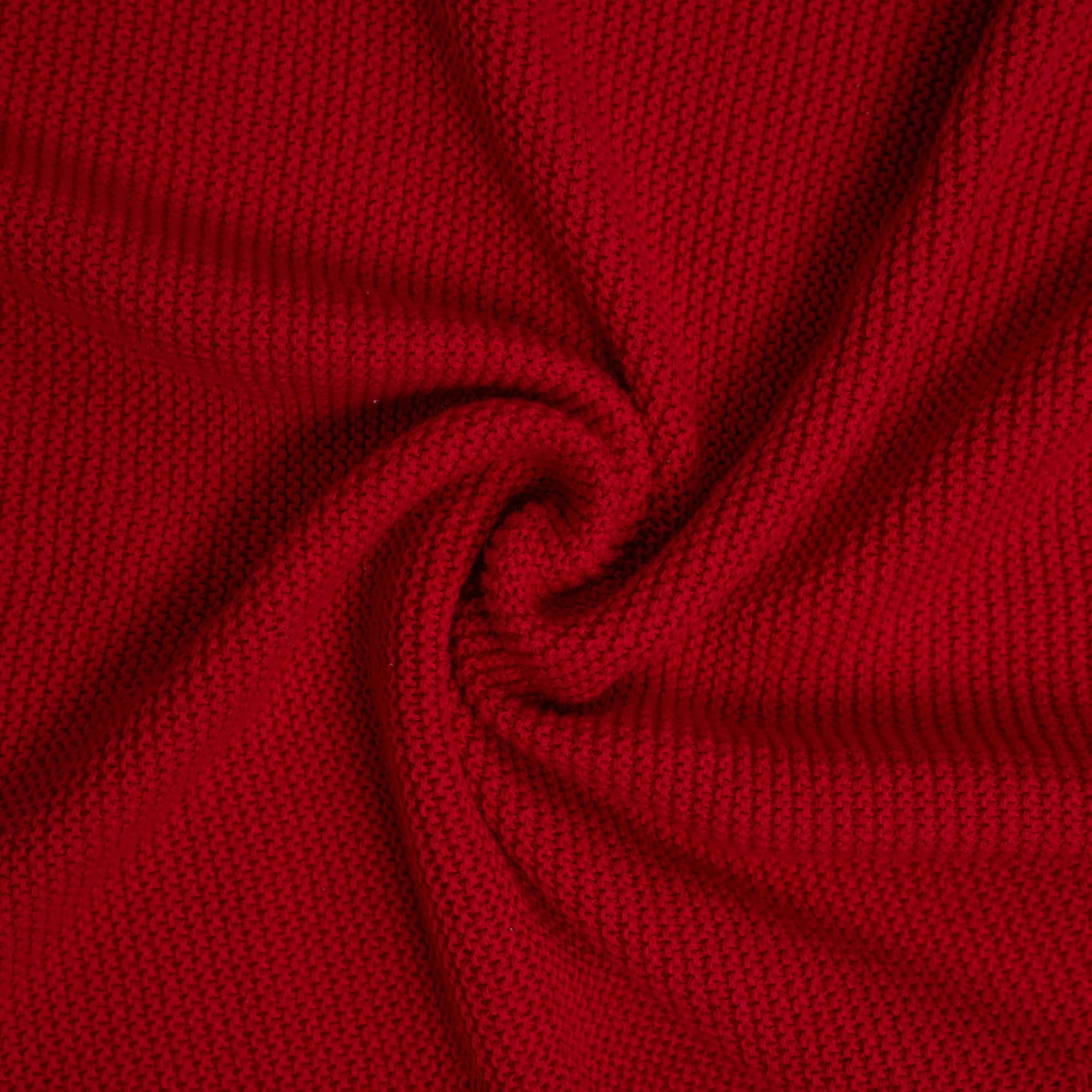 Ruffled Edge Knit Baby Blanket in Red Xmas - Aaria Tees Aaria Tees