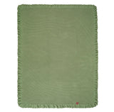 Ruffled Edge Knit Baby Blanket in Sage Green - Aaria Tees Aaria Tees
