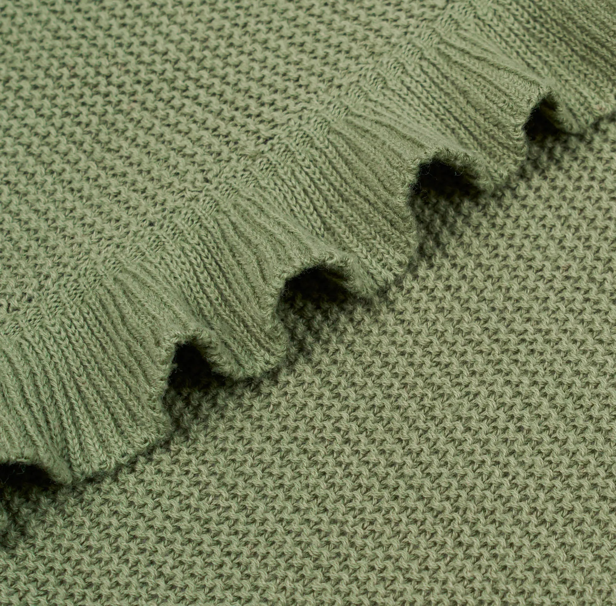 Ruffled Edge Knit Baby Blanket in Sage Green - Aaria Tees Aaria Tees