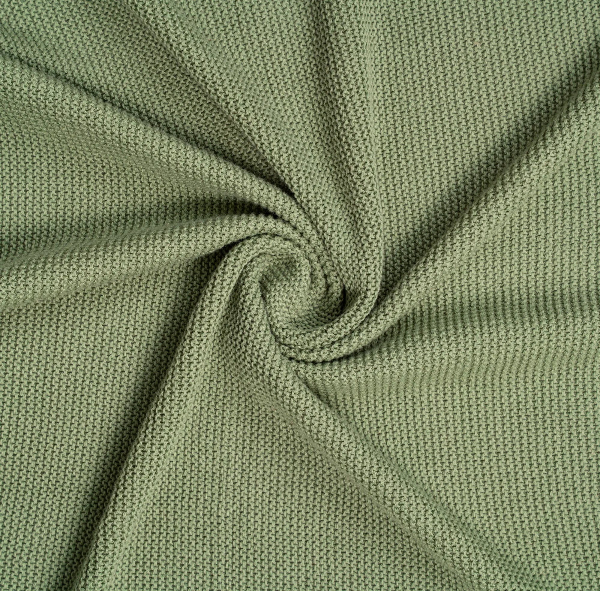 Ruffled Edge Knit Baby Blanket in Sage Green - Aaria Tees Aaria Tees