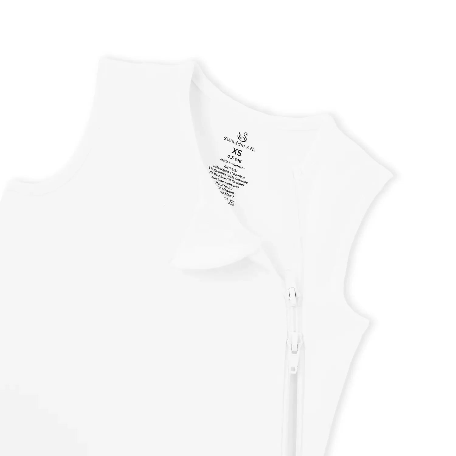 Bamboo Sleep Sack 0.5 TOG in White - Aaria Tees Aaria Tees