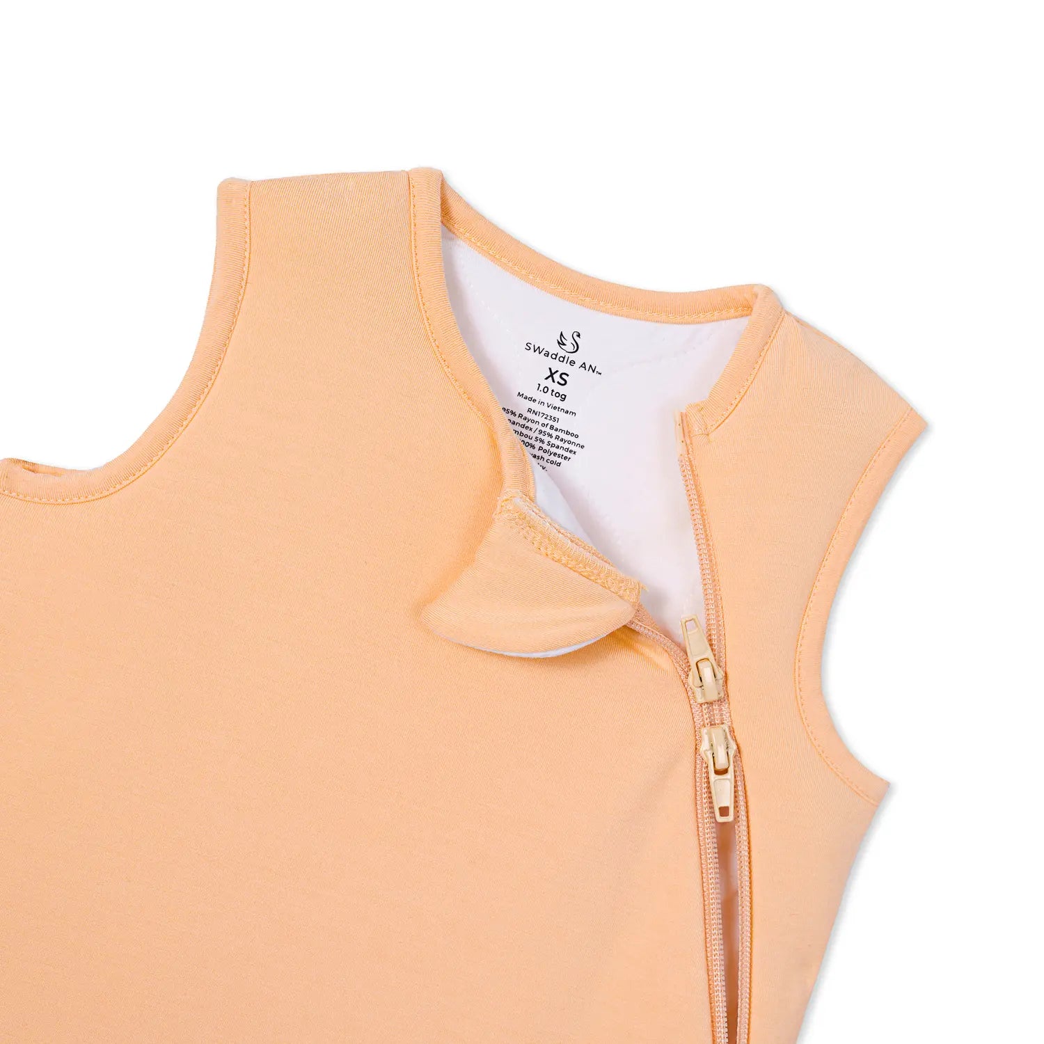 Bamboo Sleep Sack 1.0 TOG in Peach Fuzz - Aaria Tees Aaria Tees