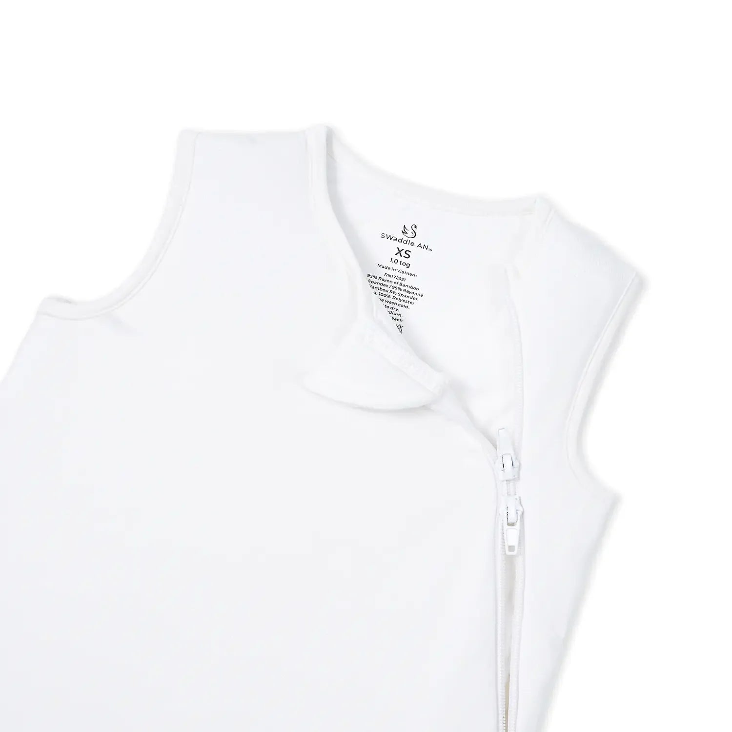 Bamboo Sleep Sack 1.0 TOG in White - Aaria Tees Aaria Tees