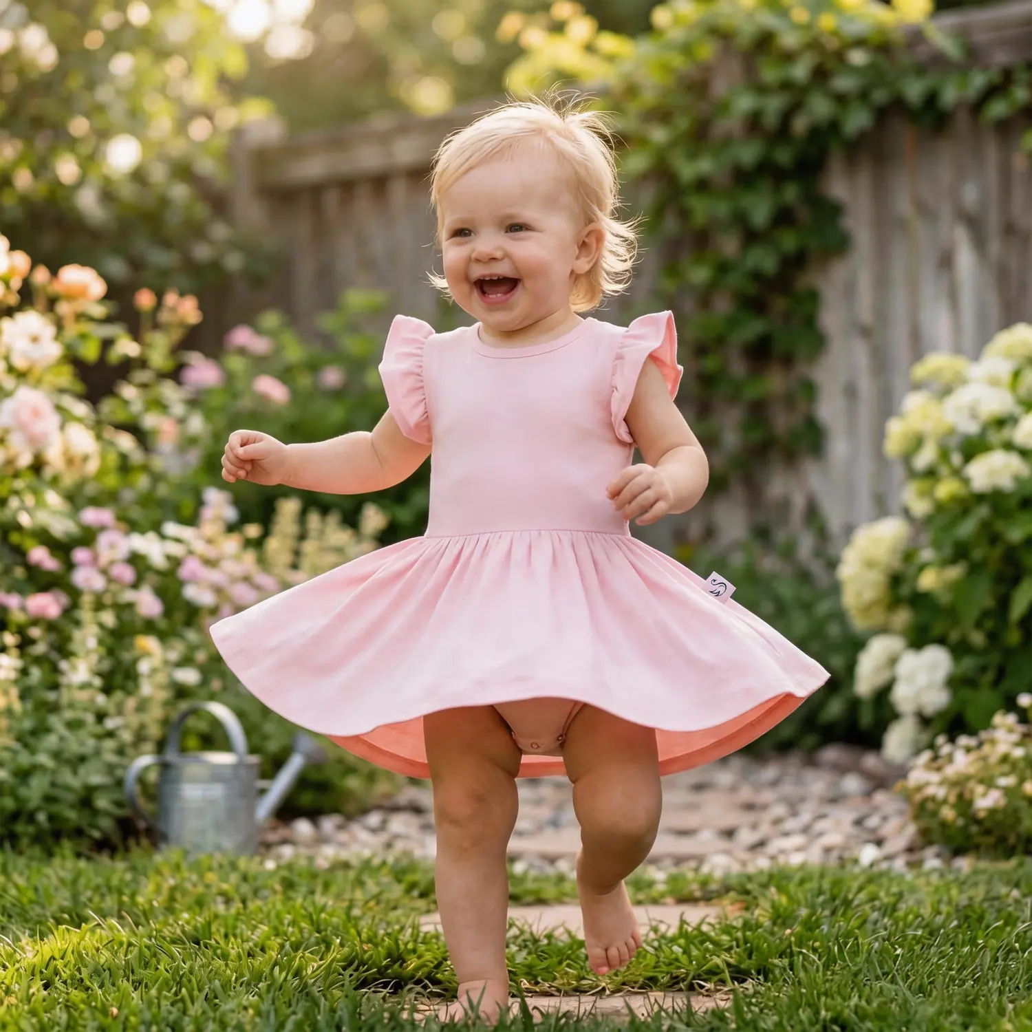 Twirl Bodysuit Dress in Mary Rose - Aaria Tees Aaria Tees