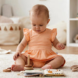 Twirl Bodysuit Dress in Peach Fuzz - Aaria Tees Aaria Tees
