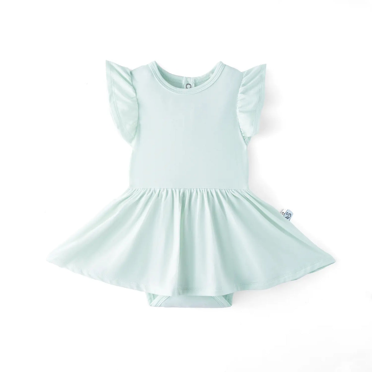 Twirl Bodysuit Dress in Mint - Aaria Tees