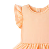 Twirl Bodysuit Dress in Peach Fuzz - Aaria Tees Aaria Tees