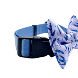 Swallow & Feather Dog Bow Tie Purple Aaria Tees