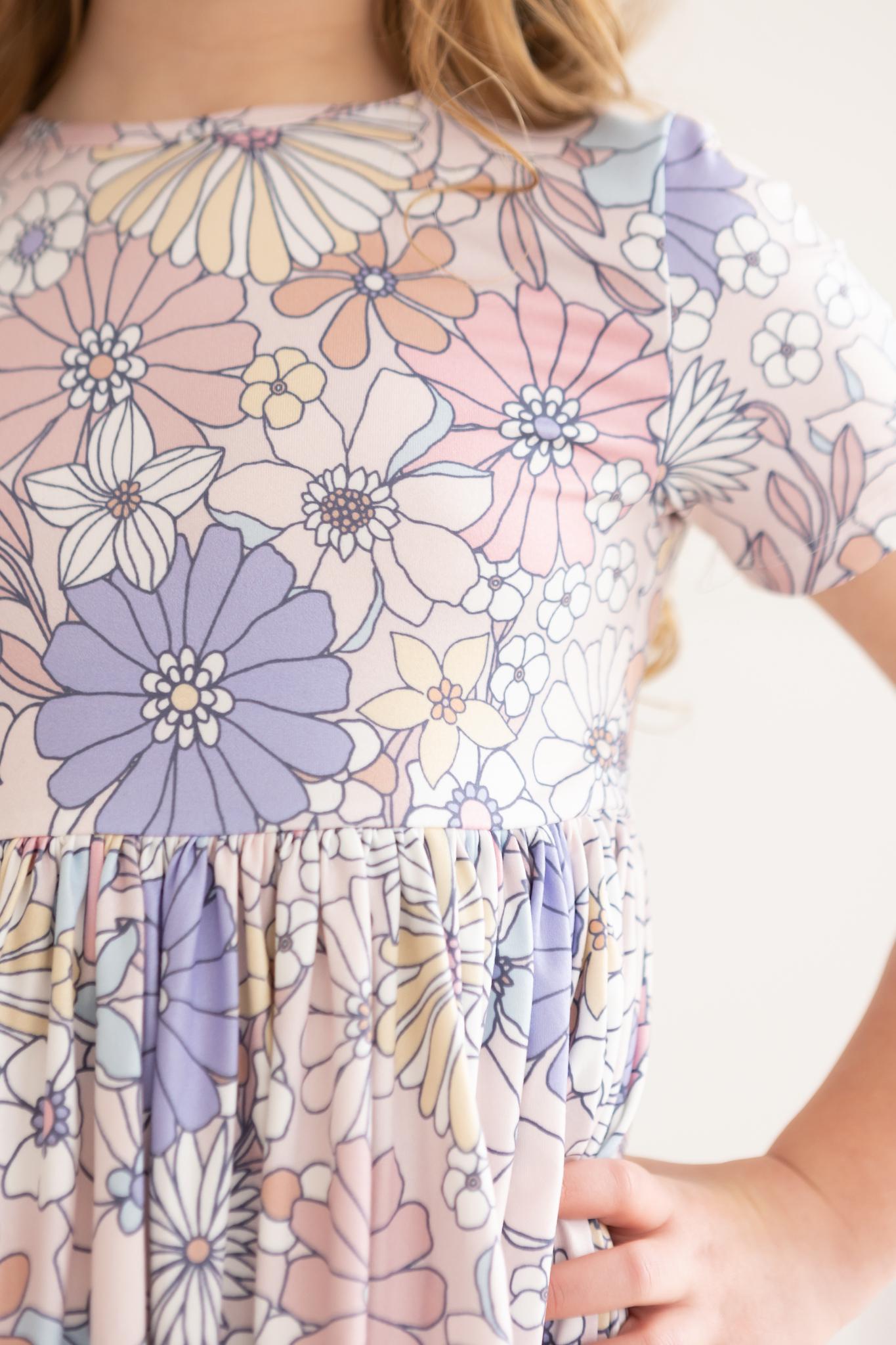 Sweet Escape Floral S/S Pocket Twirl Dress - Aaria Tees Aaria Tees