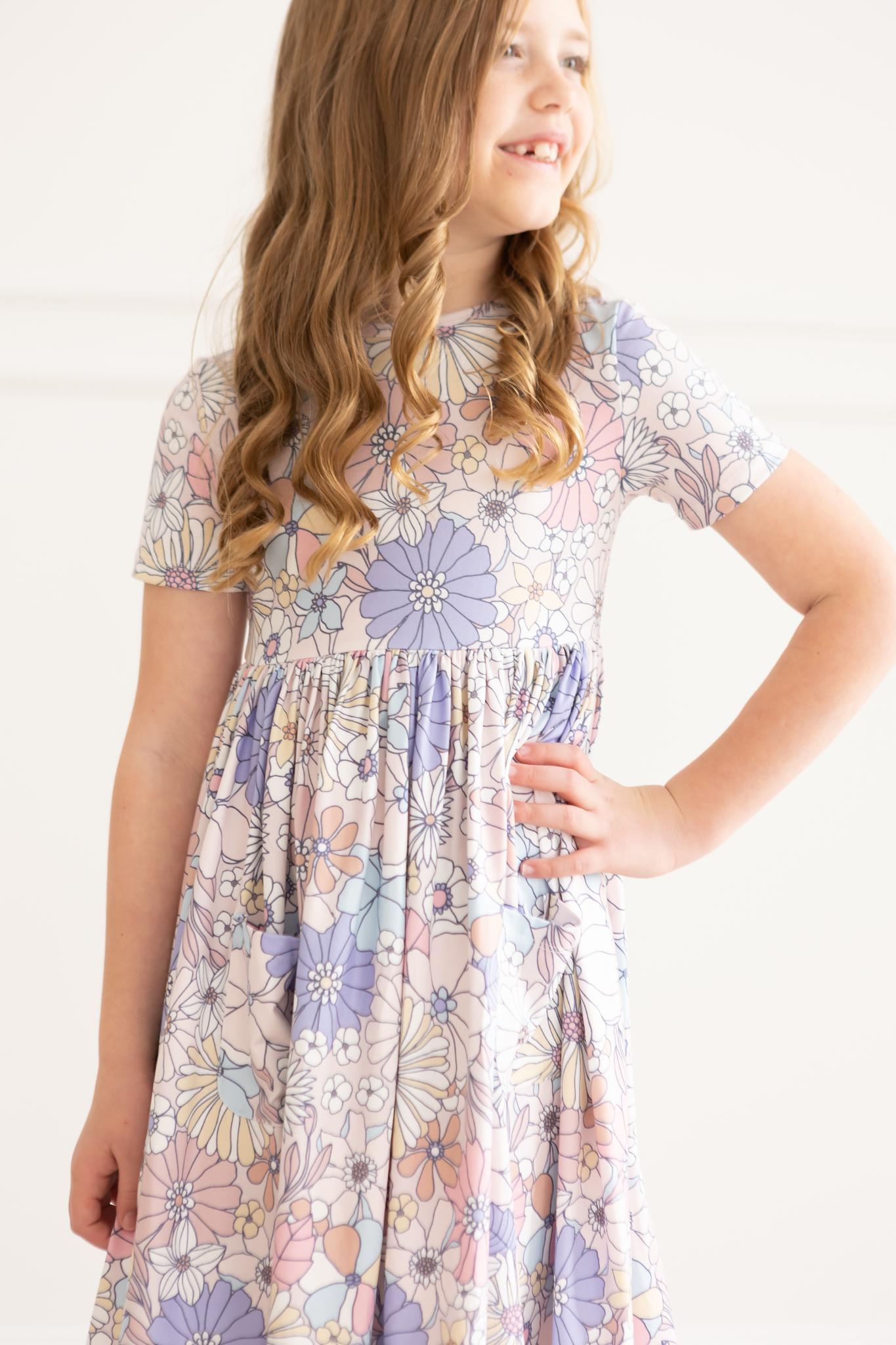 Sweet Escape Floral S/S Pocket Twirl Dress - Aaria Tees Aaria Tees