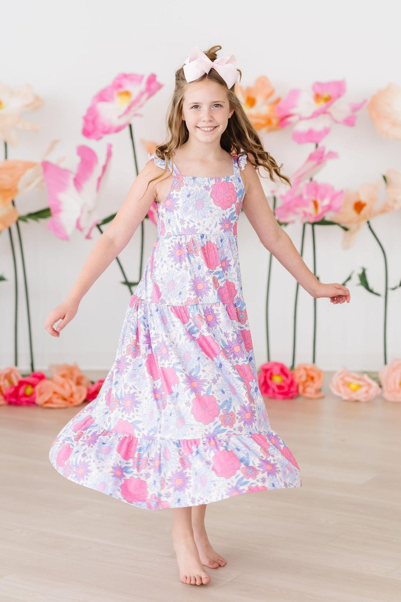 Sweet Springtime Ruffle Maxi Dress - Aaria Tees Aaria Tees