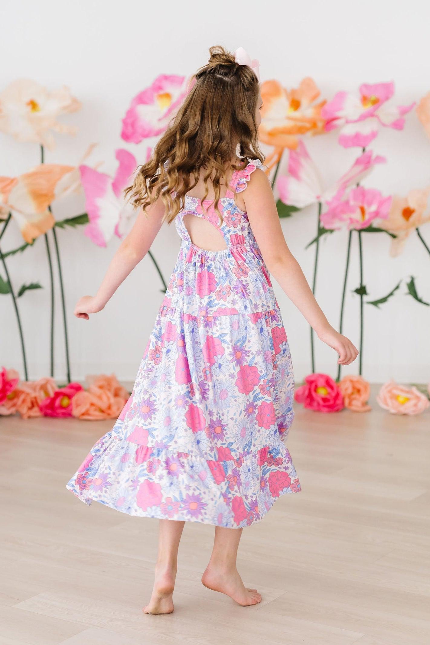 Sweet Springtime Ruffle Maxi Dress - Aaria Tees Aaria Tees