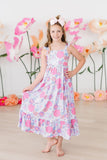 Sweet Springtime Ruffle Maxi Dress - Aaria Tees Aaria Tees