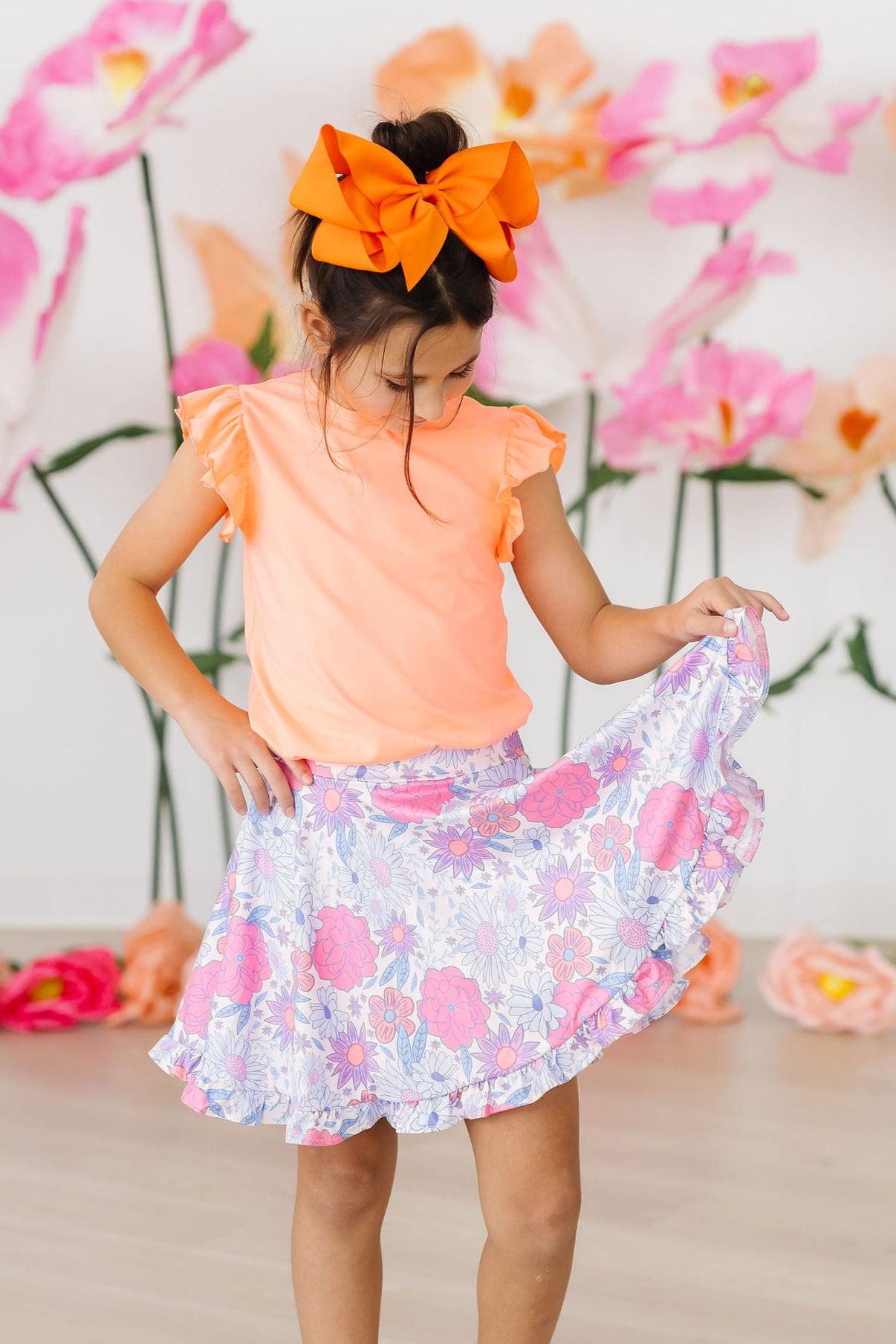 Sweet Springtime Ruffle Twirl Skort - Aaria Tees Aaria Tees