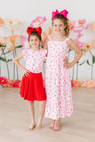 Sweet Strawberries S/S Ruffle Tee - Aaria Tees Aaria Tees