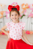 Sweet Strawberries S/S Ruffle Tee - Aaria Tees Aaria Tees