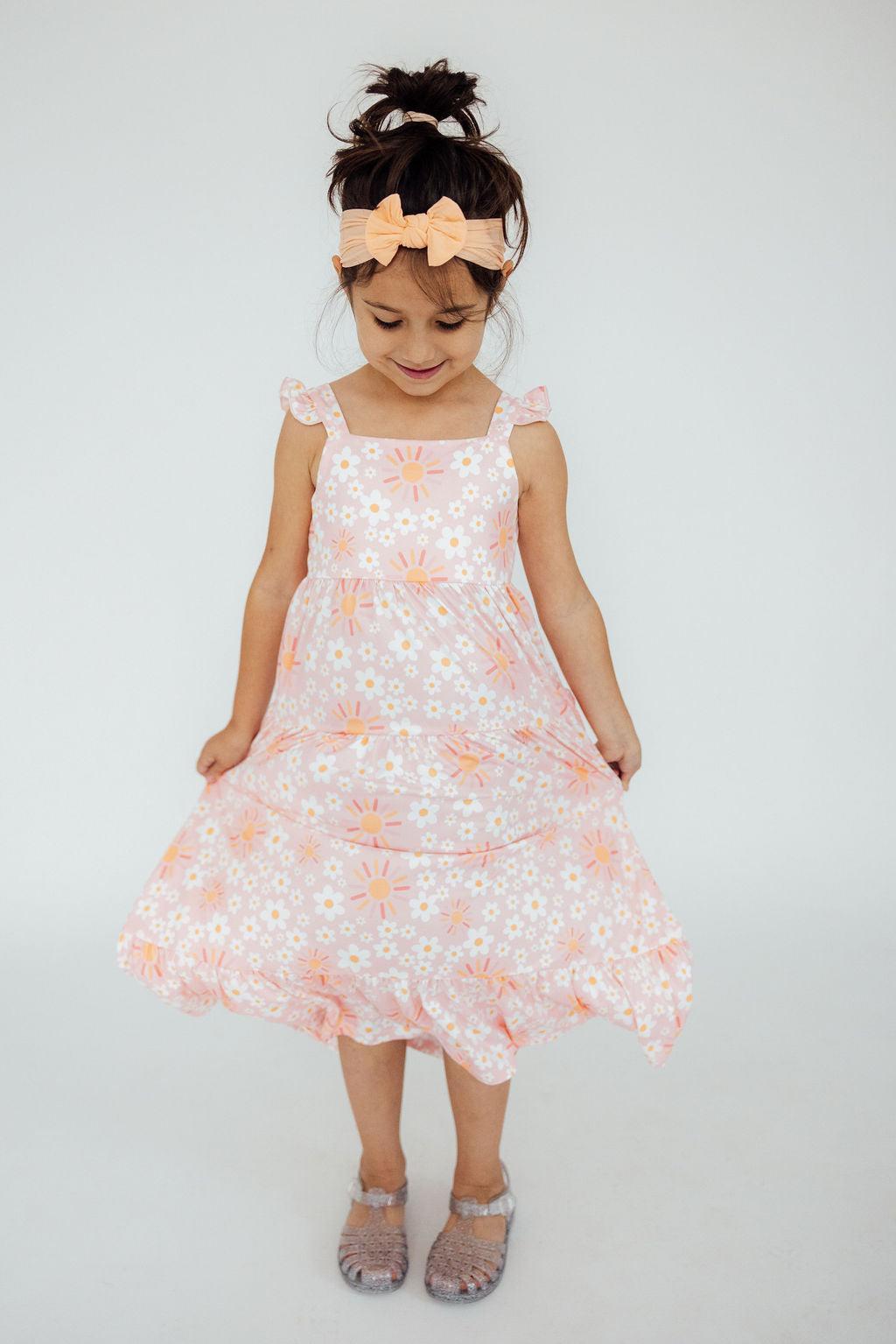 Sweet & Sunny Ruffle Maxi Dress - Aaria Tees Aaria Tees