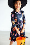Sweet Tooth 3/4 Sleeve Pocket Twirl Dress - Aaria Tees Aaria Tees