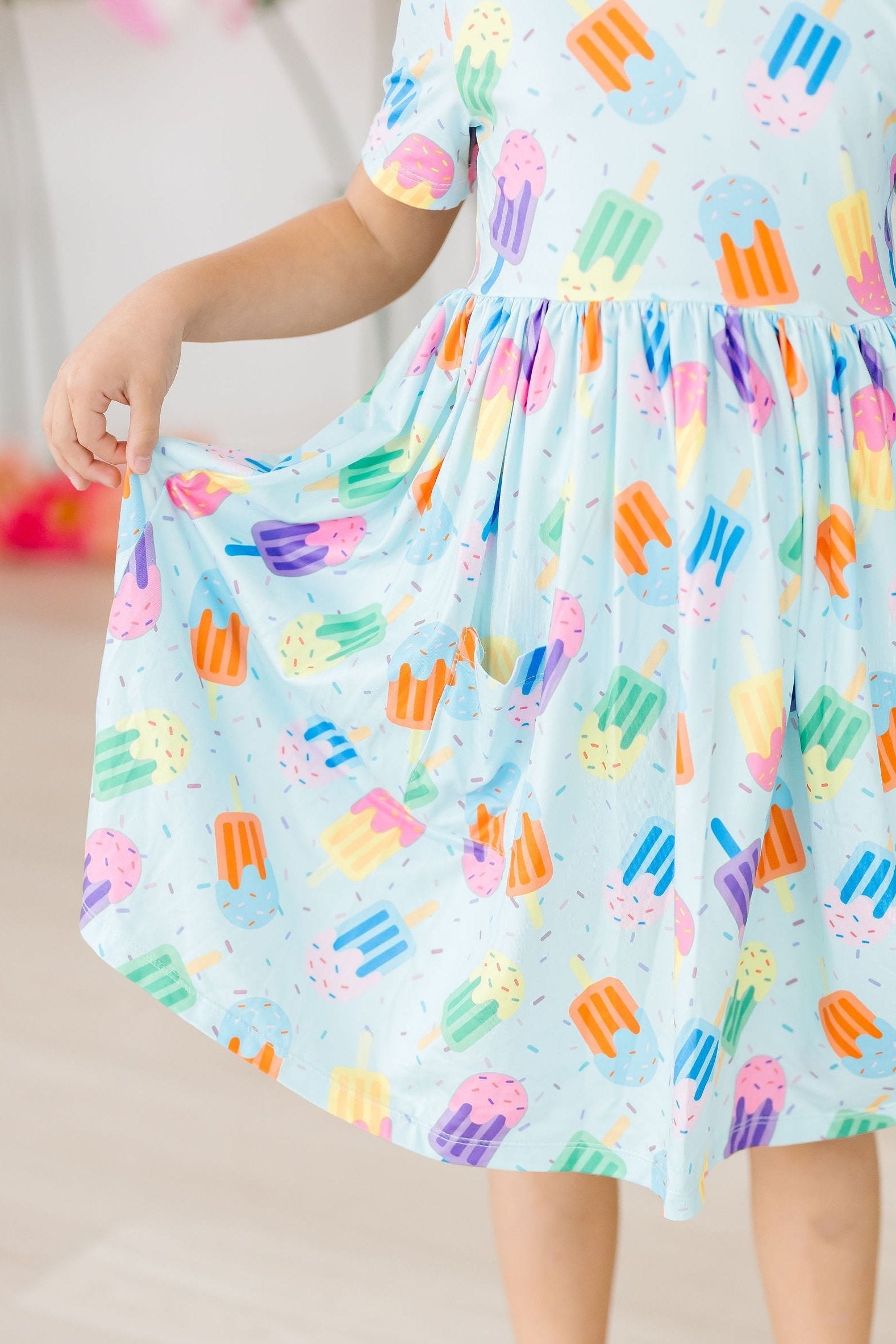 Sweet Treat S/S Pocket Twirl Dress - Aaria Tees Aaria Tees