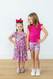Sweetheart Scribble S/S Pocket Twirl Dress - Aaria Tees Aaria Tees