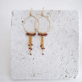 Aquamarine Mini Swing Hoop Earrings Aaria Tees