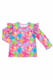 Swirly Whirly L/S Ruffle Tee - Aaria Tees Aaria Tees