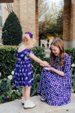 TCU Plaid Frog 3/4 Sleeve Pocket Twirl Dress - Aaria Tees Aaria Tees