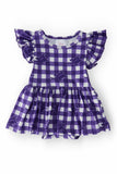 TCU Plaid Frog Flutter Twirl Bodysuit - Aaria Tees Aaria Tees