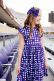 TCU Plaid Frog Flutter Twirl Dress - Aaria Tees Aaria Tees
