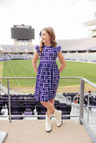 TCU Plaid Frog Flutter Twirl Dress - Aaria Tees Aaria Tees