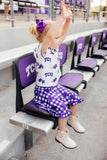 TCU Plaid Frog Ruffle Twirl Skort - Aaria Tees Aaria Tees