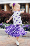 TCU Plaid Frog Ruffle Twirl Skort - Aaria Tees Aaria Tees