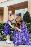 TCU Purple Frog Flutter Twirl Dress - Aaria Tees Aaria Tees